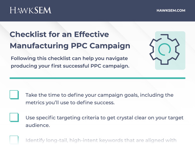 Manufacturing PPC Checklist Cover Image