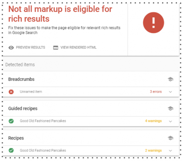 Rich Results Test tool