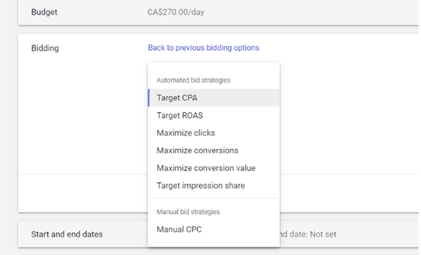 Configure Budget