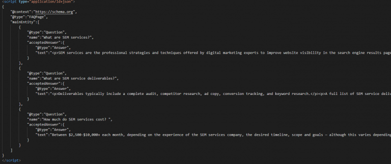 schema markup backend