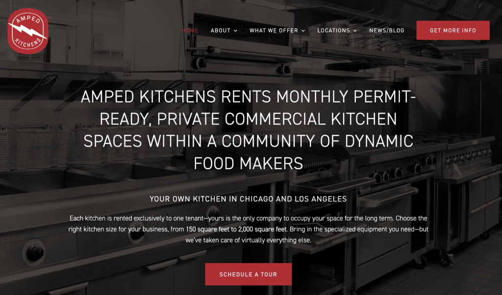 amped kitchens homepage cta