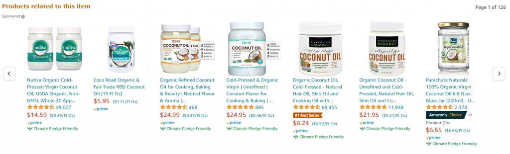 amazon ads coconut oil