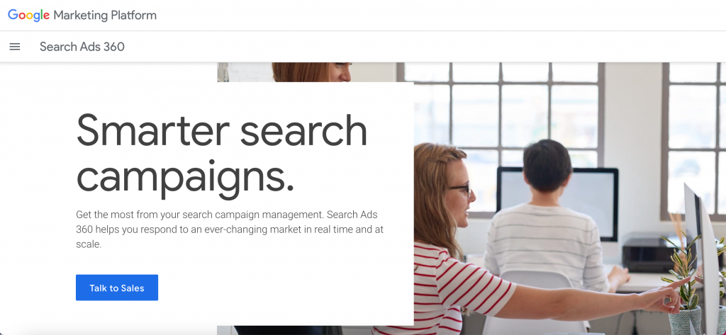 Search Ads 360 homepage