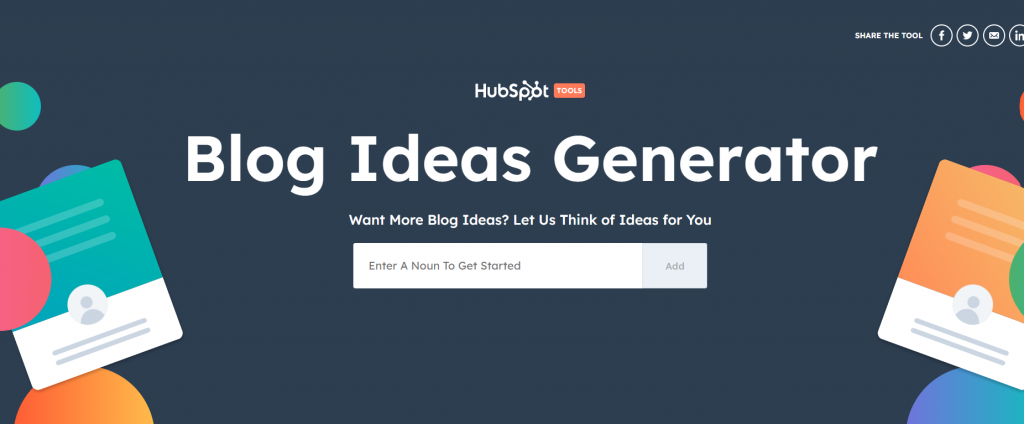 HubSpot content marketing tool homepage
