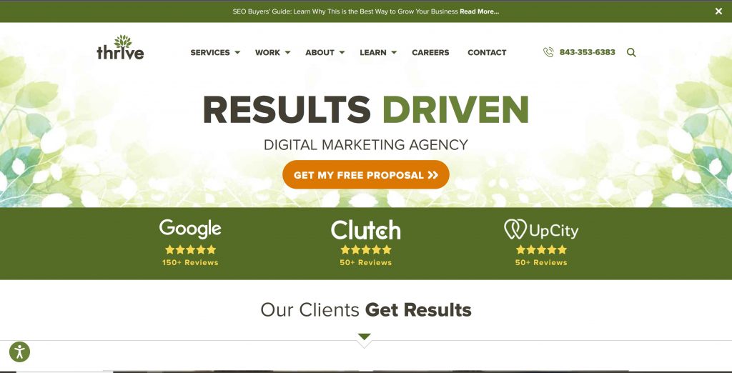 Thrive PPC agency for Realtors homepage