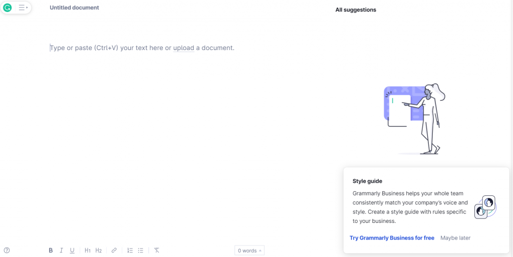Grammarly style guide for content marketing