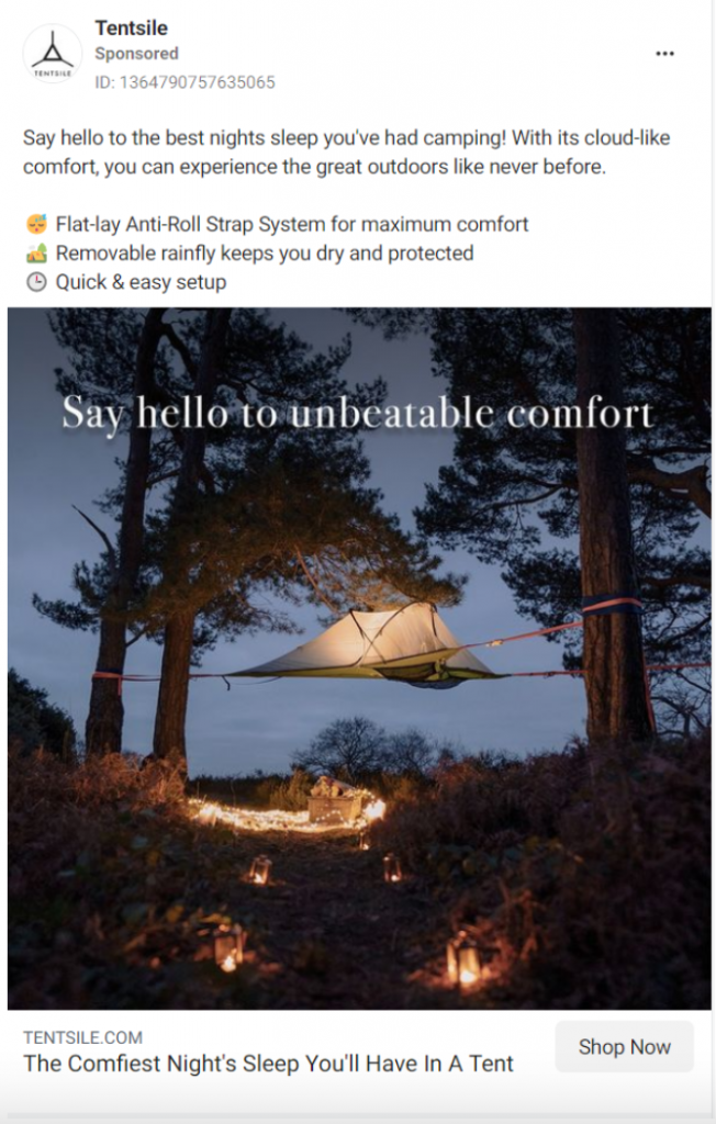 Tentsile ad