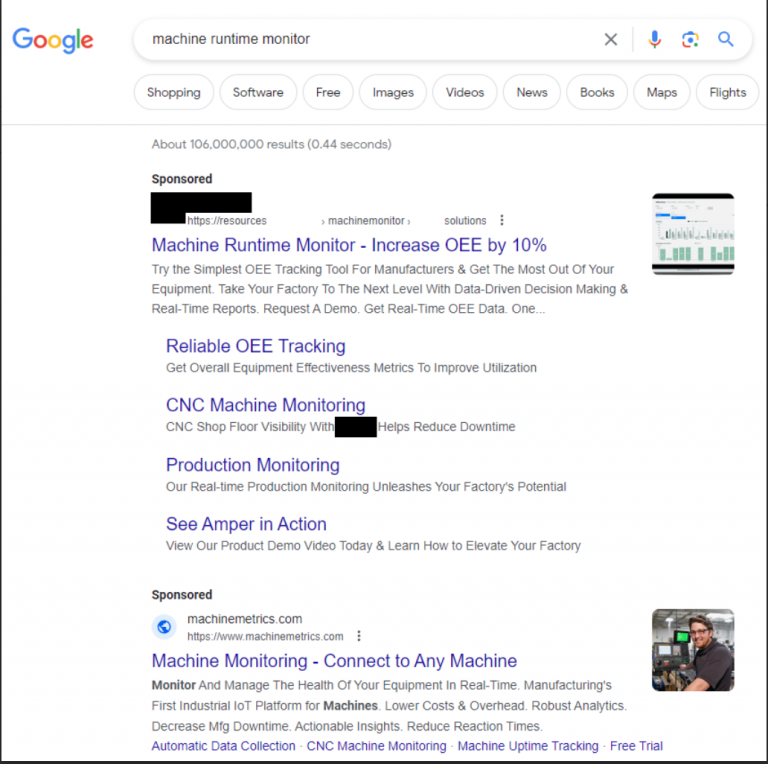 google search ad screenshot