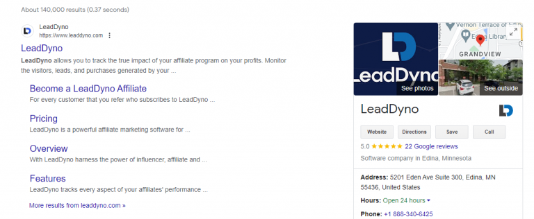leaddyno google business profile