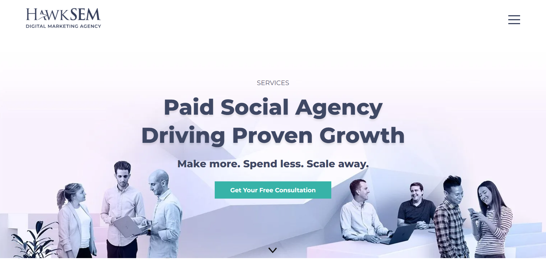 HawkSEM landing page