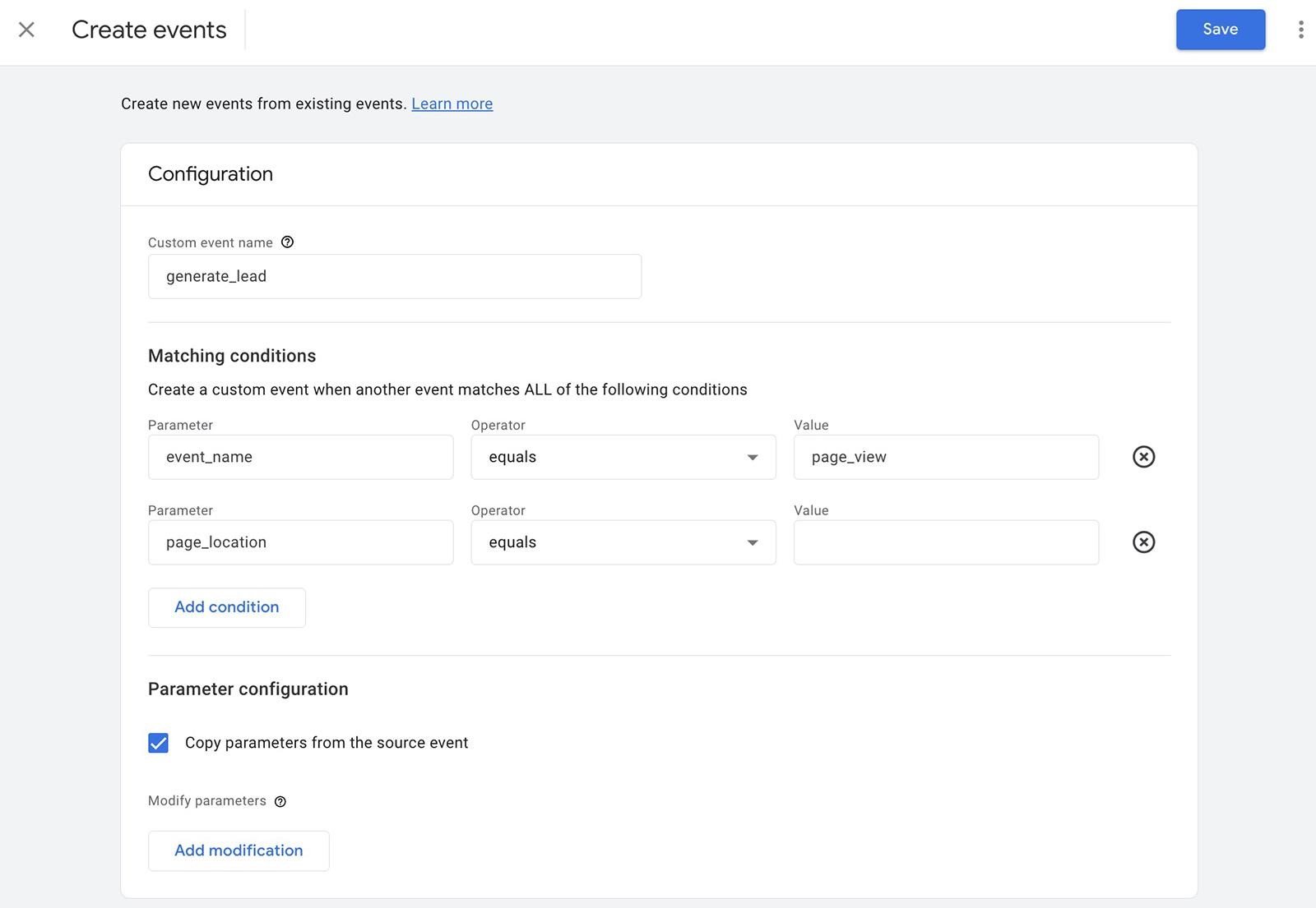 Set up custom conversions