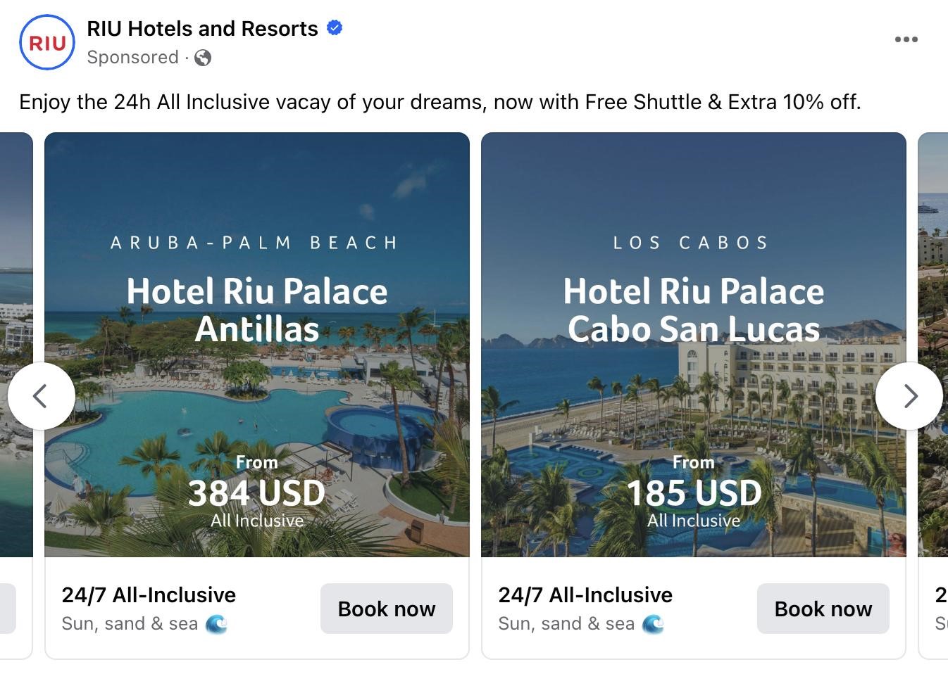 Dynamic product ads for hotels