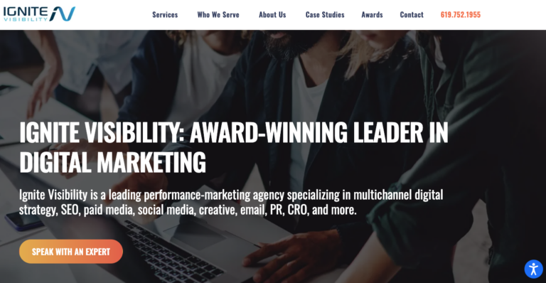 ignite visibility homepage