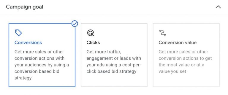 Optimize for your main goal