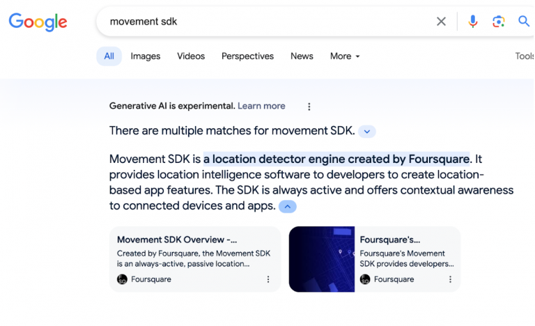 google ai-powered search result