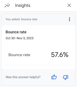 The Bounce rate report in GA4