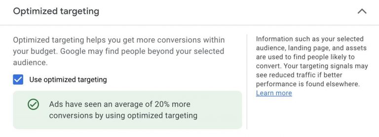 optimized targeting