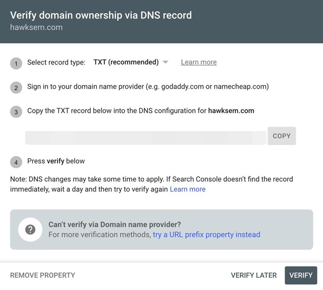 DNS configuration