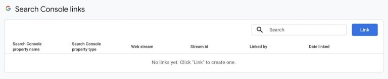 Google Search Console links
