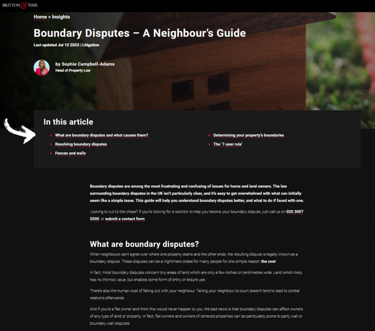 An article about boundary disputes