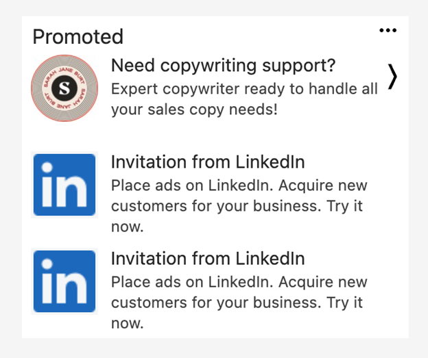 LinkedIn ad preview