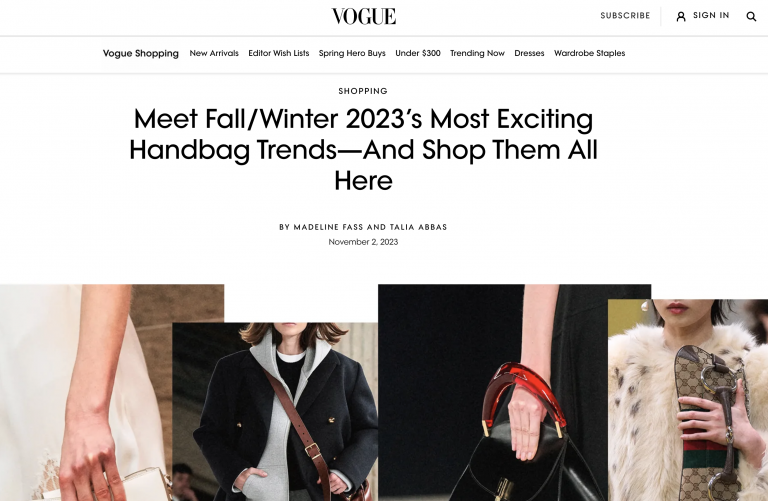 handbag trends from vogue
