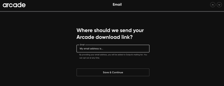 Arcade landing page 2