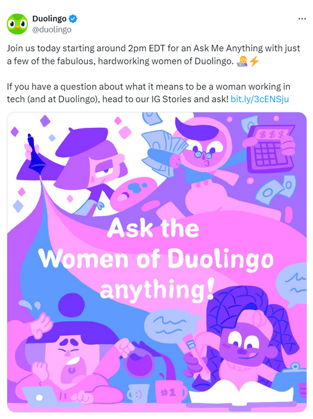 Duolingo’s Ask Me Anything (AMA) on social media