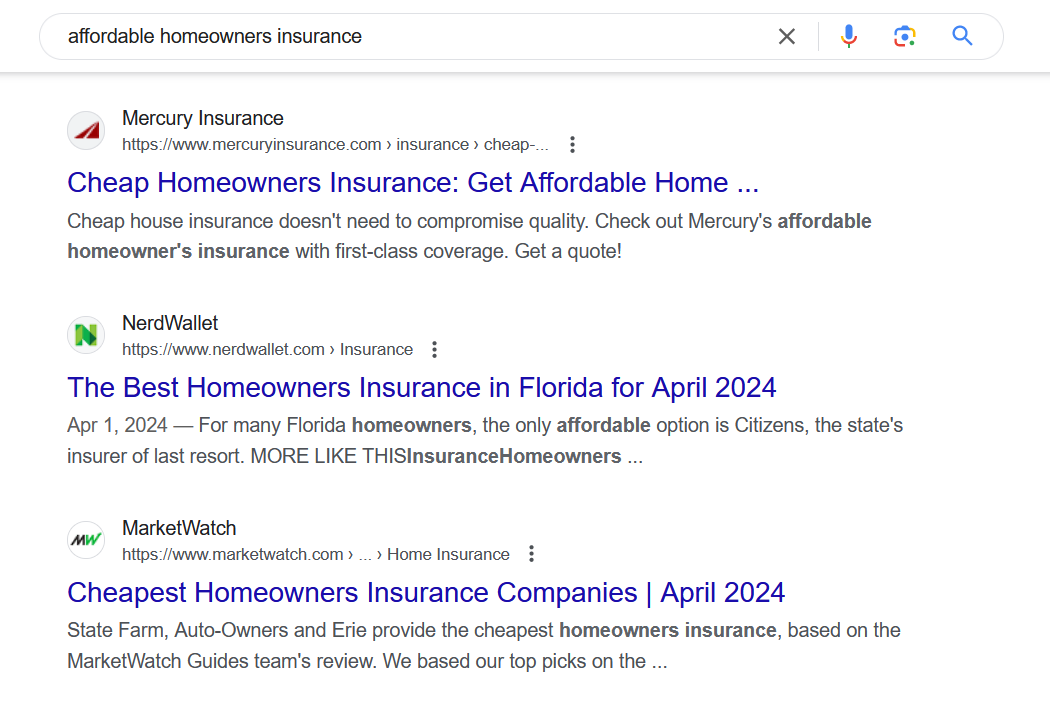 affordable homeowners insurance