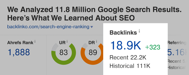 Backlinko Google Study backlinks