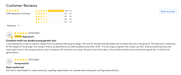 Example of social proof