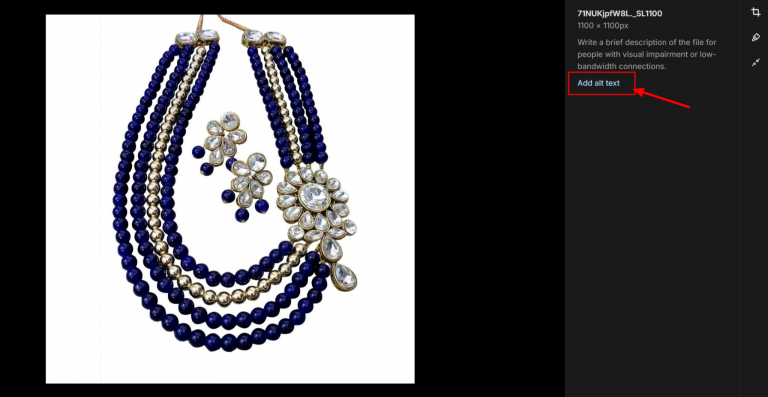 Add alt-text to product images in Shopify