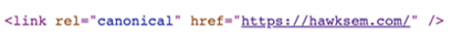 Canonical tag example