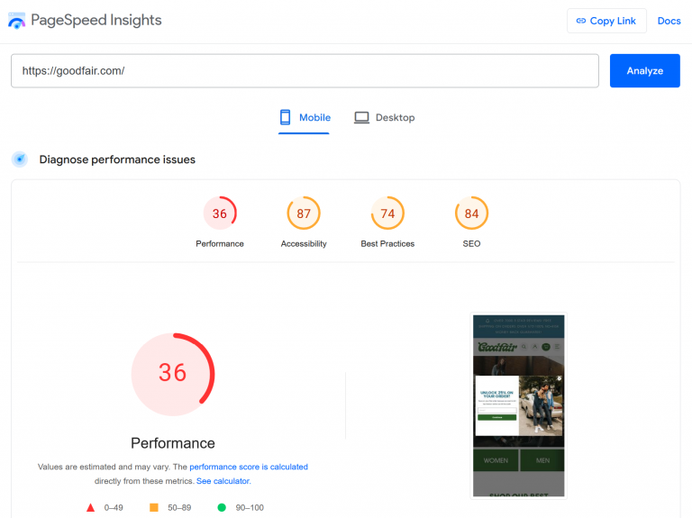 PageSpeed Insights