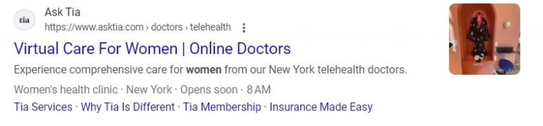 Example of assets for a telehealth service