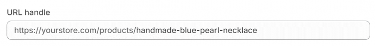 URL structure on Shopify