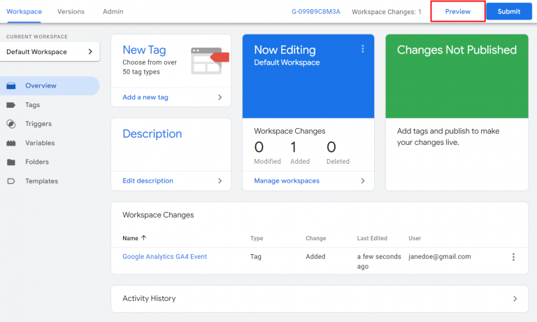 Add a new tag on Google Tag Manager