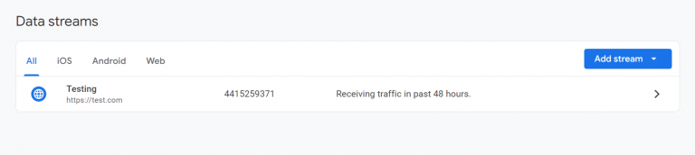 Data streams on Google Analytics 4