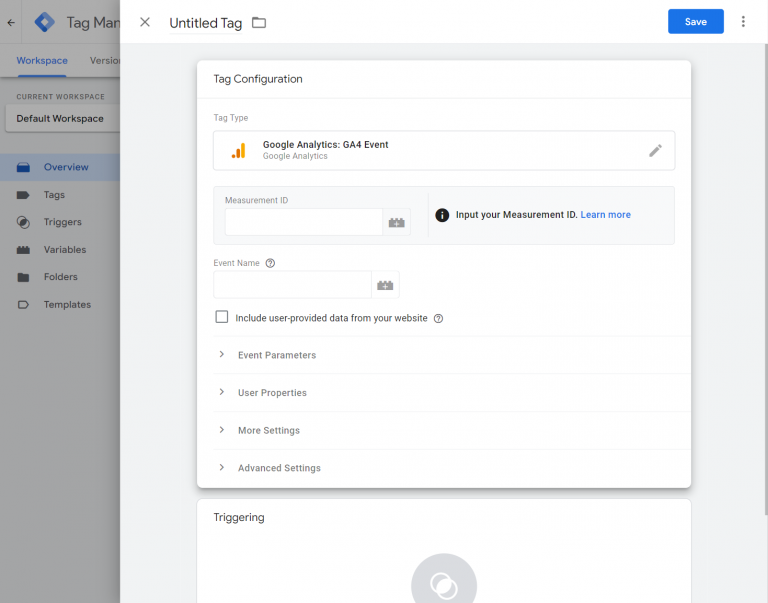  Add GA4 measurement ID on Google Tag Manager