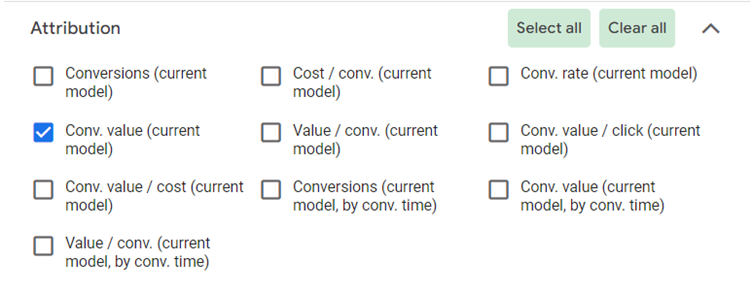 Conv. Value in Modify Columns