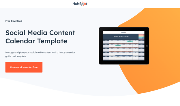 HubSpot landing page example