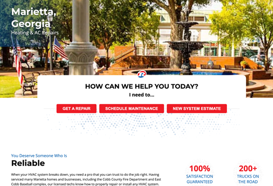 Marietta GA SEO location page