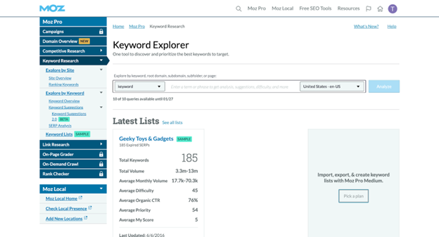 Perform keyword research