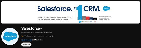 Salesforce YouTube channel