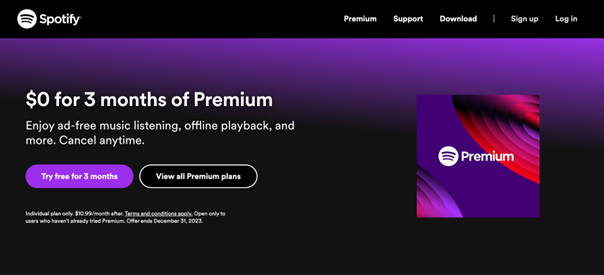 Spotify Landing Page Example