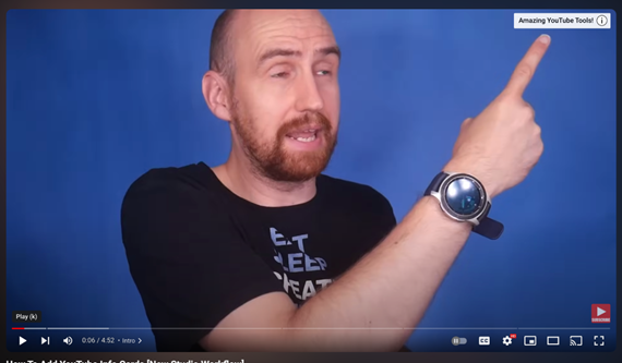 YouTube card example