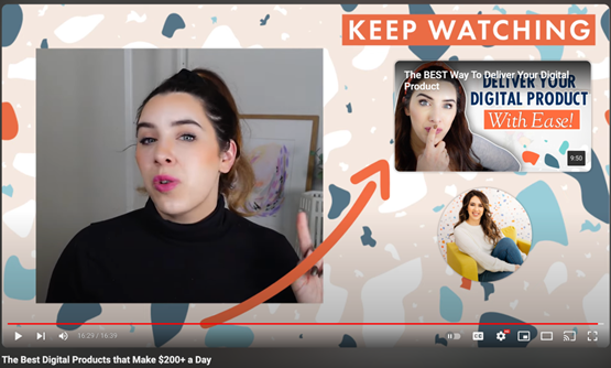 YouTube end screen example