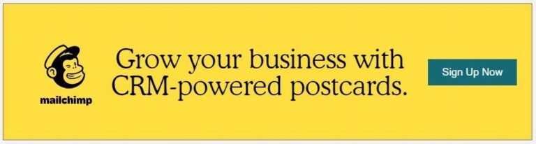 MailChimp display ad example