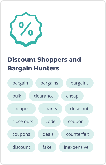 Discount Shoppers and Bargain Hunters