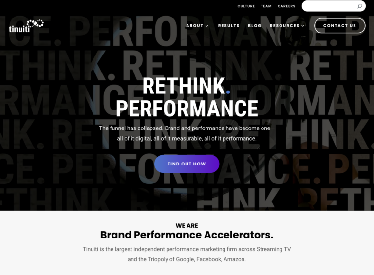 Tinuiti home page